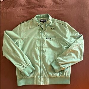 Vintage Members Only Mint Green Lightweight Bomber Jacket